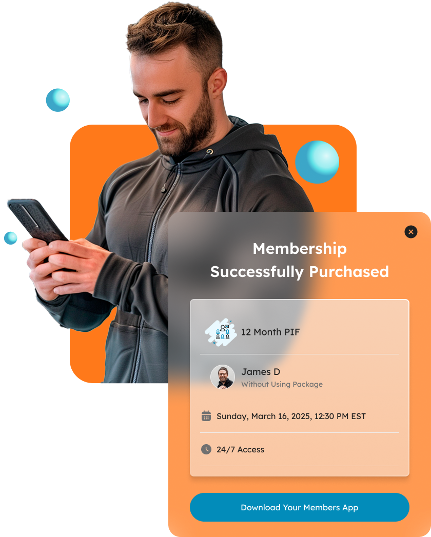 A Member buying a membership in Buzops Gym Management Software